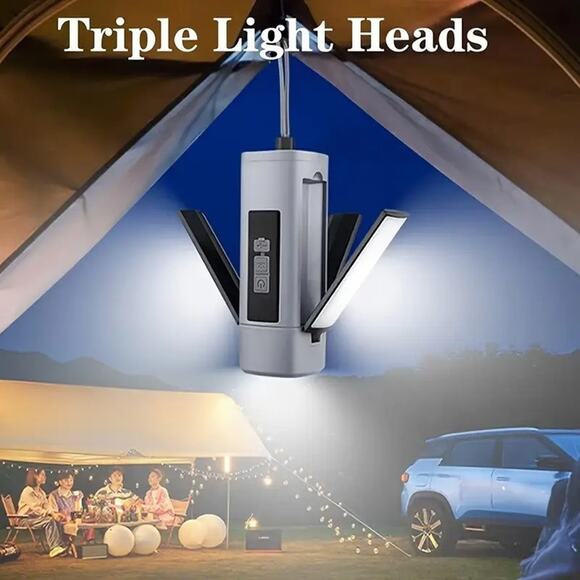 Camping Tent LED Lantern Light with Display, Foldable, Extendable, Magnetic... - Picture 2 of 7